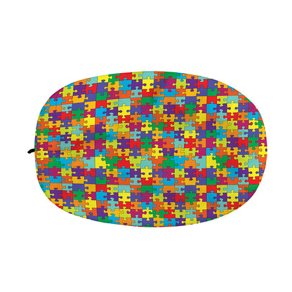 Colorful Autism Awareness Puzzle Print Car Side Mirror Covers