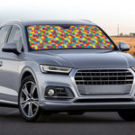 Colorful Autism Awareness Puzzle Print Car Windshield Sun Shade