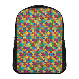 Colorful Autism Awareness Puzzle Print Casual Backpack