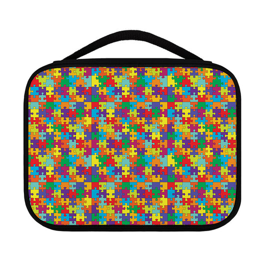 Colorful Autism Awareness Puzzle Print Classic Bible Case