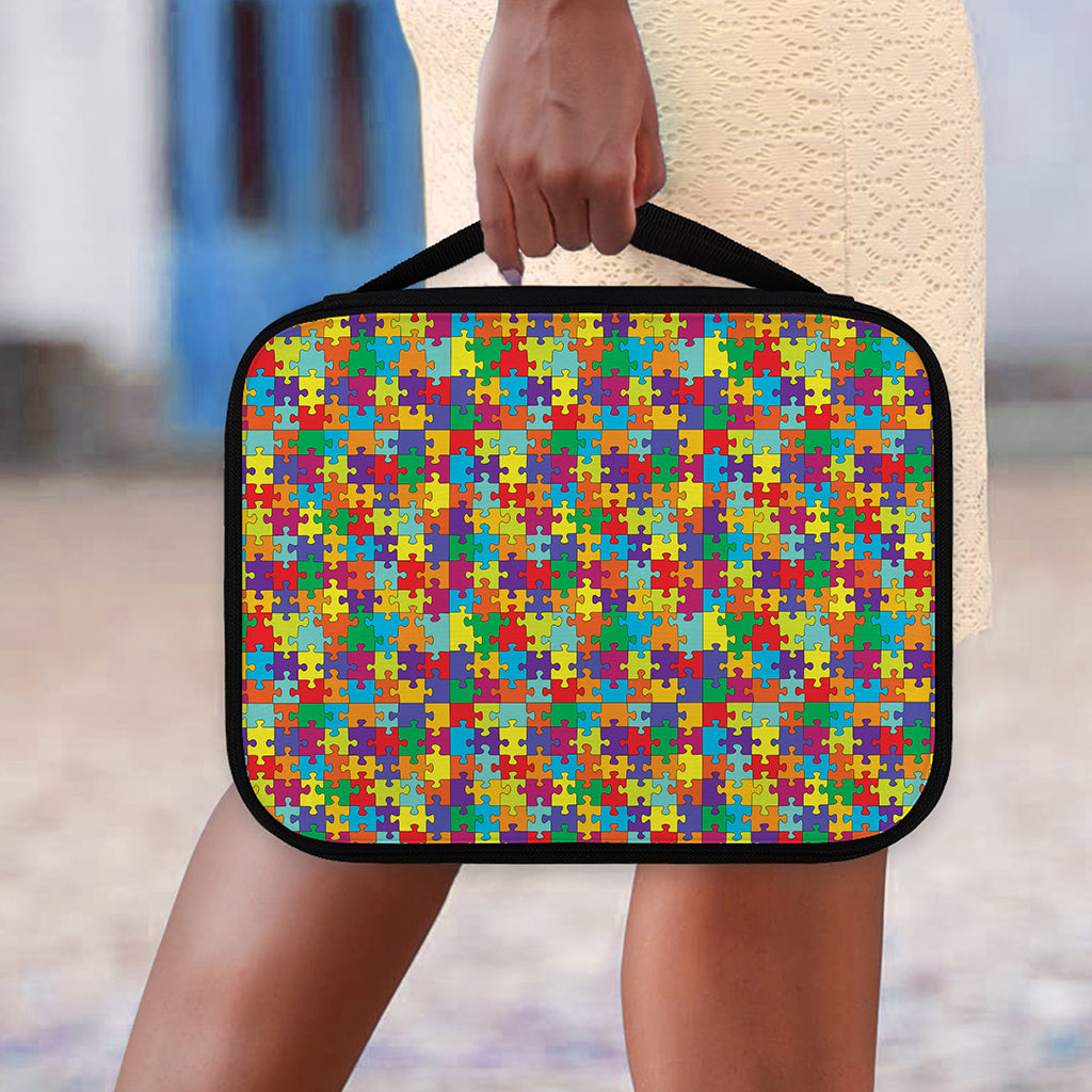 Colorful Autism Awareness Puzzle Print Classic Bible Case