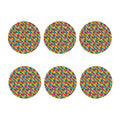 Colorful Autism Awareness Puzzle Print Coaster Set
