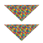 Colorful Autism Awareness Puzzle Print Dog Bandana