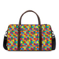 Colorful Autism Awareness Puzzle Print Duffel Bag