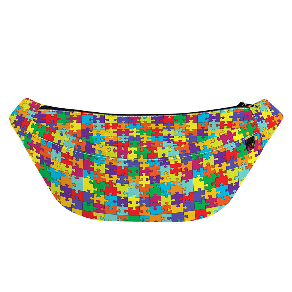 Colorful Autism Awareness Puzzle Print Fanny Pack