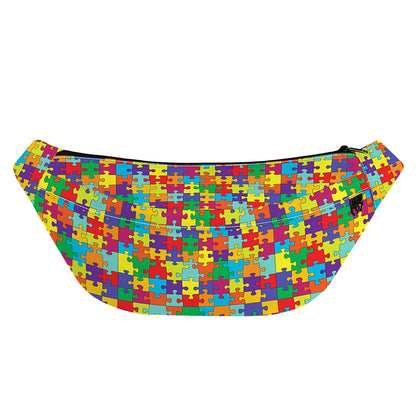 Colorful Autism Awareness Puzzle Print Fanny Pack