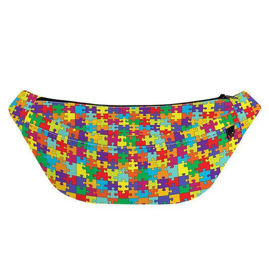 Colorful Autism Awareness Puzzle Print Fanny Pack