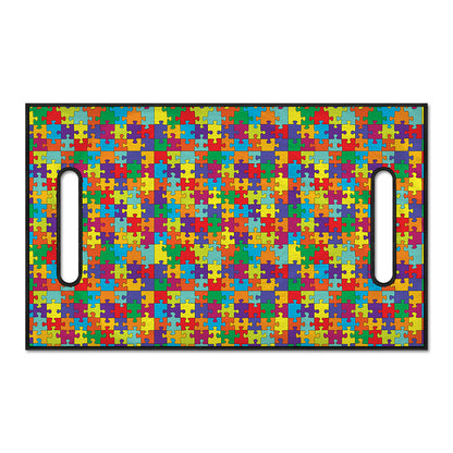 Colorful Autism Awareness Puzzle Print Golf Cart Seat Cover