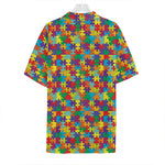 Colorful Autism Awareness Puzzle Print Hawaiian Shirt