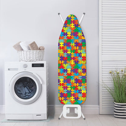 Colorful Autism Awareness Puzzle Print Ironing Board Cover