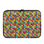 Colorful Autism Awareness Puzzle Print Laptop Sleeve