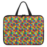 Colorful Autism Awareness Puzzle Print Laptop Sleeve With Handle