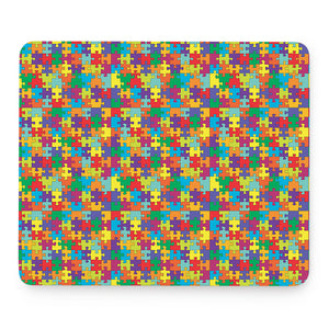 Colorful Autism Awareness Puzzle Print Mouse Pad