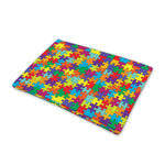 Colorful Autism Awareness Puzzle Print Pet Cooling Mat Cover