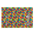 Colorful Autism Awareness Puzzle Print Placemat