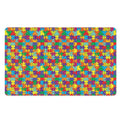 Colorful Autism Awareness Puzzle Print Polyester Doormat
