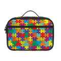 Colorful Autism Awareness Puzzle Print Portable Lunch Bag