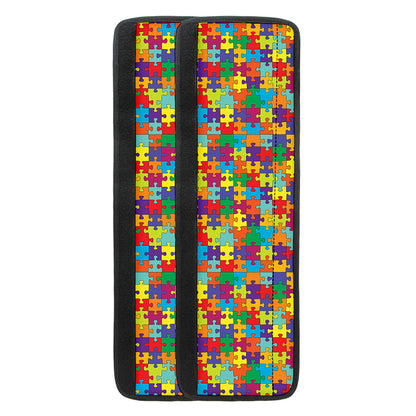 Colorful Autism Awareness Puzzle Print Refrigerator Handle Covers