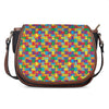 Colorful Autism Awareness Puzzle Print Saddle Bag