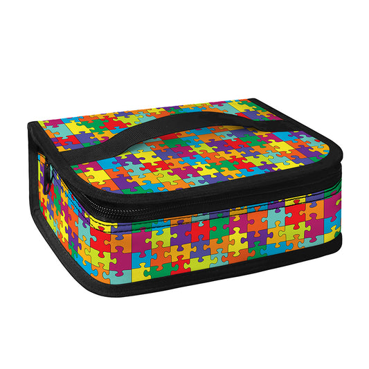 Colorful Autism Awareness Puzzle Print Small Lunch Bag