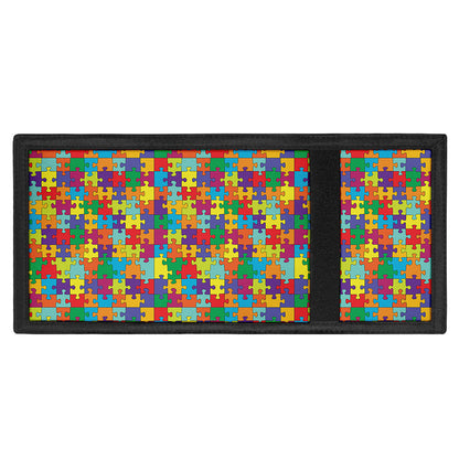 Colorful Autism Awareness Puzzle Print Trifold Wallet