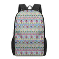Colorful Aztec Geometric Pattern Print 17 Inch Backpack