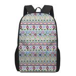 Colorful Aztec Geometric Pattern Print 17 Inch Backpack