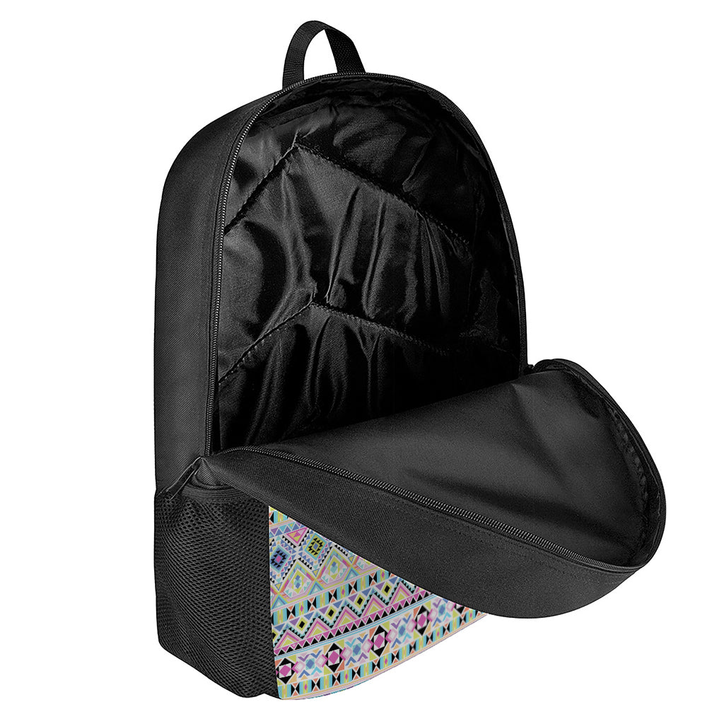Colorful Aztec Geometric Pattern Print 17 Inch Backpack