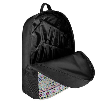 Colorful Aztec Geometric Pattern Print 17 Inch Backpack
