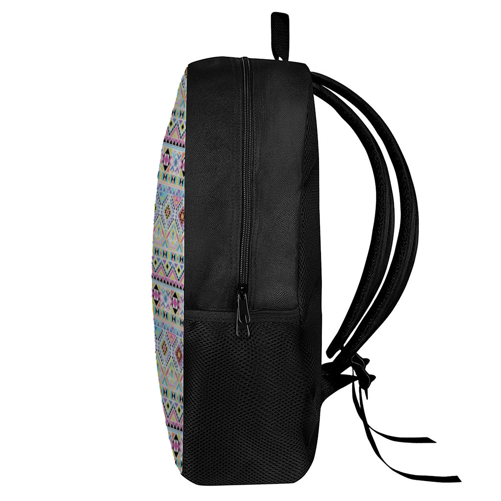 Colorful Aztec Geometric Pattern Print 17 Inch Backpack