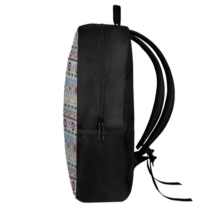 Colorful Aztec Geometric Pattern Print 17 Inch Backpack