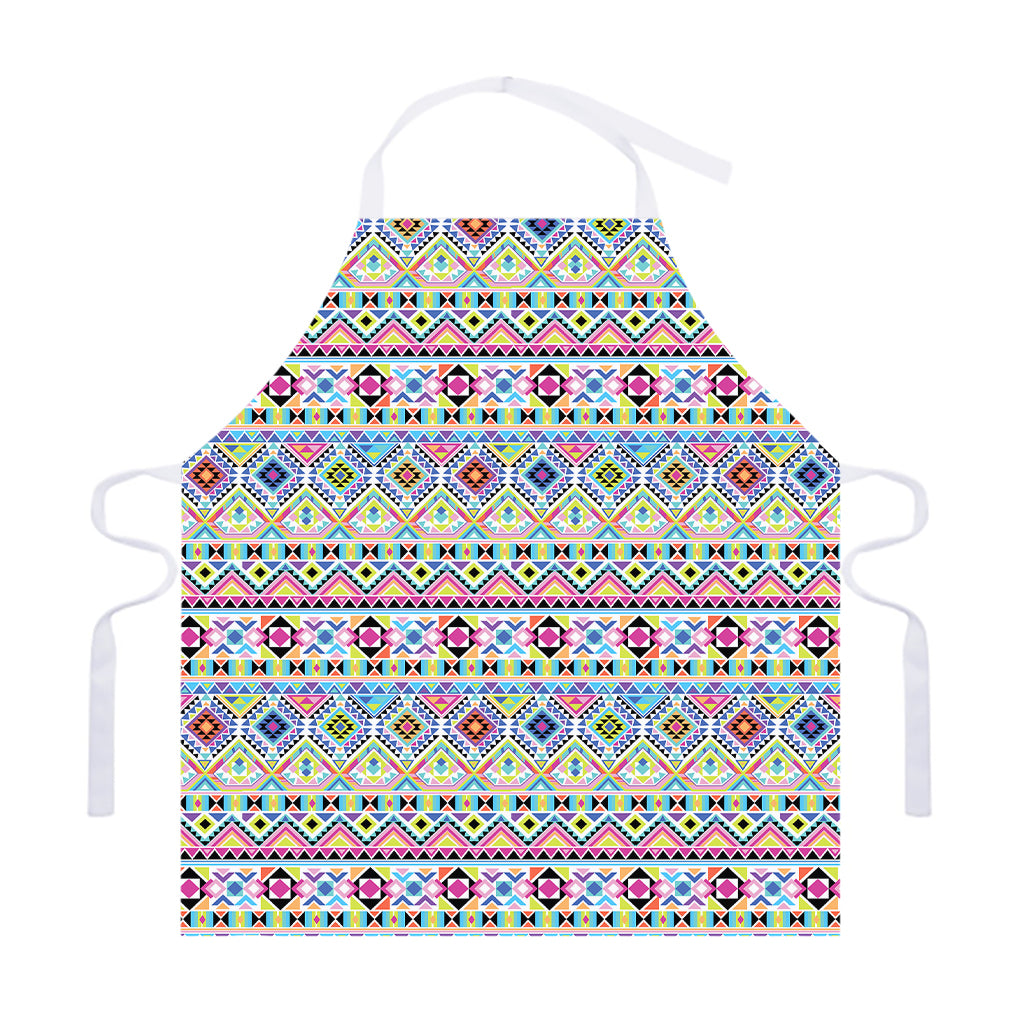 Colorful Aztec Geometric Pattern Print Adjustable Apron
