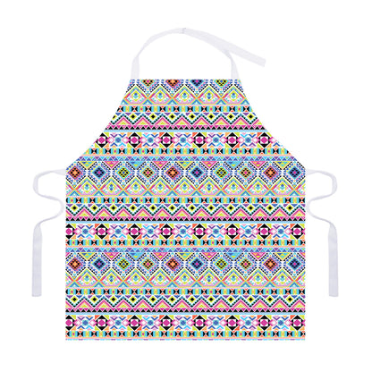 Colorful Aztec Geometric Pattern Print Adjustable Apron