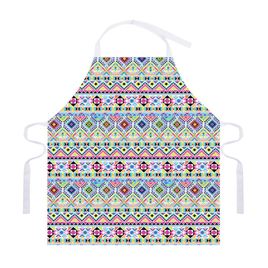 Colorful Aztec Geometric Pattern Print Adjustable Apron