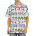Colorful Aztec Geometric Pattern Print Aloha Shirt