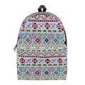 Colorful Aztec Geometric Pattern Print School Backpack