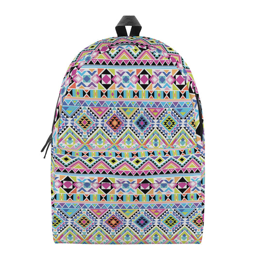 Colorful Aztec Geometric Pattern Print Backpack