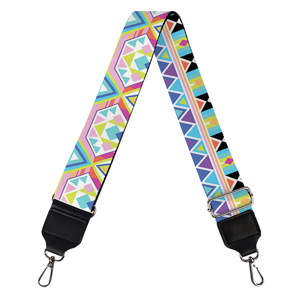 Colorful Aztec Geometric Pattern Print Bag Strap