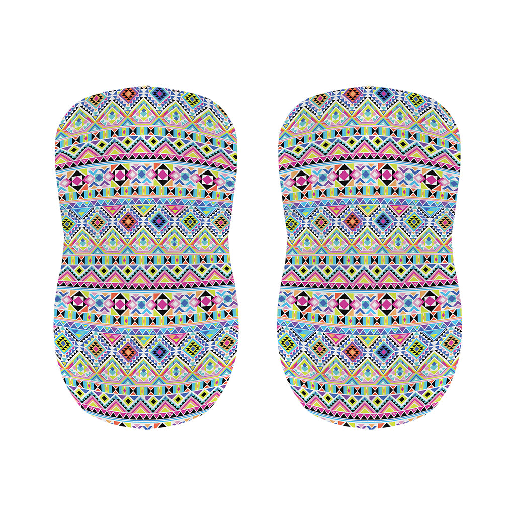 Colorful Aztec Geometric Pattern Print Bar Stool Covers