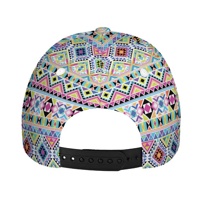 Colorful Aztec Geometric Pattern Print Baseball Cap