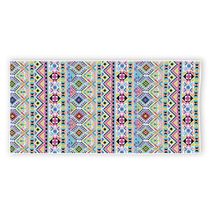 Colorful Aztec Geometric Pattern Print Beach Towel