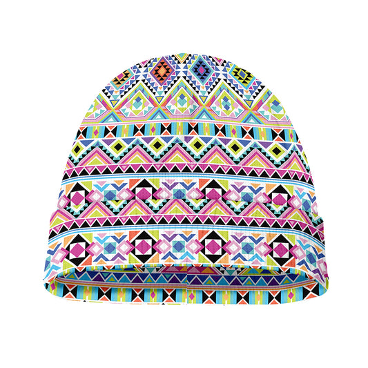 Colorful Aztec Geometric Pattern Print Beanie