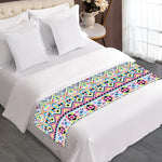 Colorful Aztec Geometric Pattern Print Bed Runner