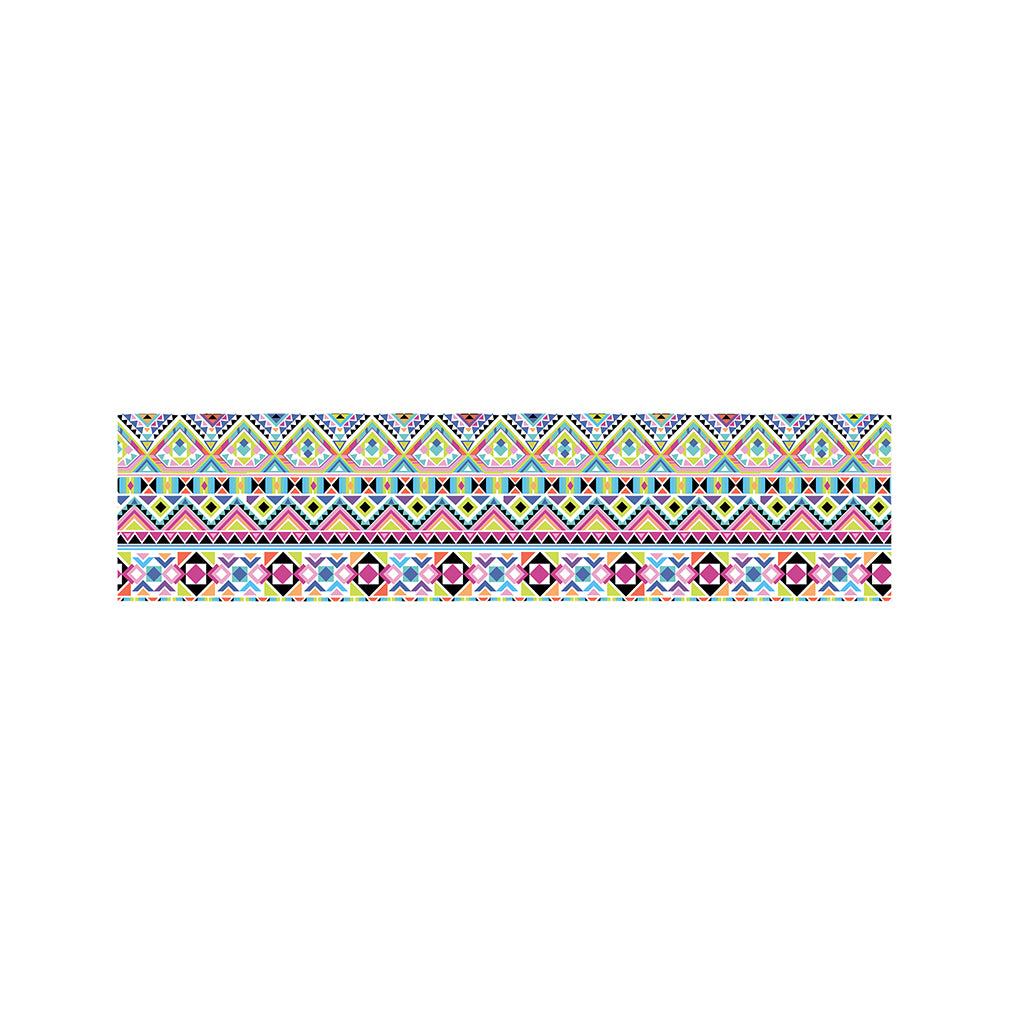 Colorful Aztec Geometric Pattern Print Bed Runner