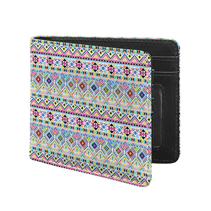 Colorful Aztec Geometric Pattern Print Bifold Wallet