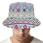 Colorful Aztec Geometric Pattern Print Bucket Hat