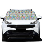 Colorful Aztec Geometric Pattern Print Car Windshield Snow Cover