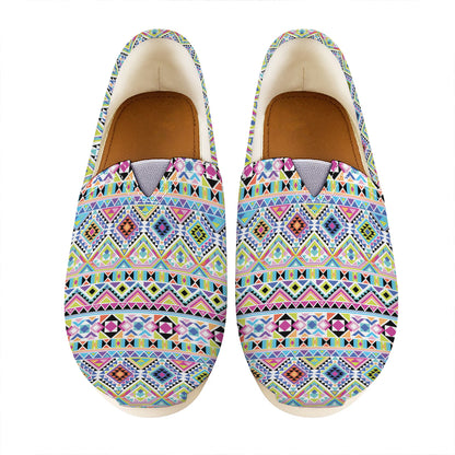Colorful Aztec Geometric Pattern Print Casual Shoes