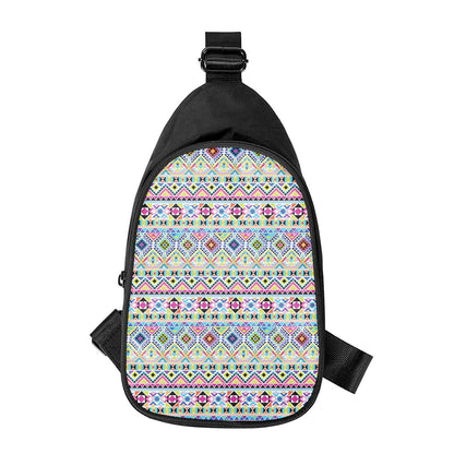Colorful Aztec Geometric Pattern Print Chest Bag