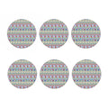 Colorful Aztec Geometric Pattern Print Coaster Set